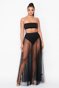 Whispers of Tulle Skirt - Black