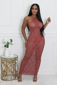 Cinnamon Dusk Lace Dress
