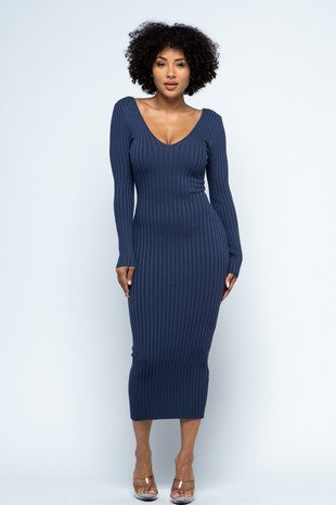 Kelsy Sweater dress - denim blue