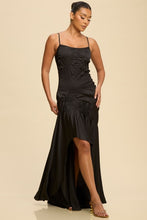 Aura Dress - Black Satin