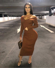 Kelsy Sweater Dress - Brown