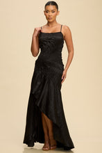 Aura Dress - Black Satin