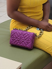 Cece Quilted Handbag - Purple