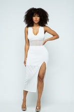 Valencia Ribbed Dress - White