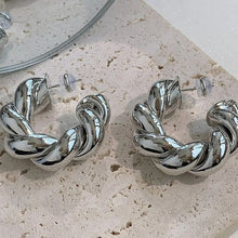 Kelly Twisted Hoops Silver