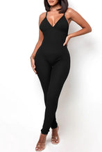 Hey Babe Ribbed Jumpsuit- Black